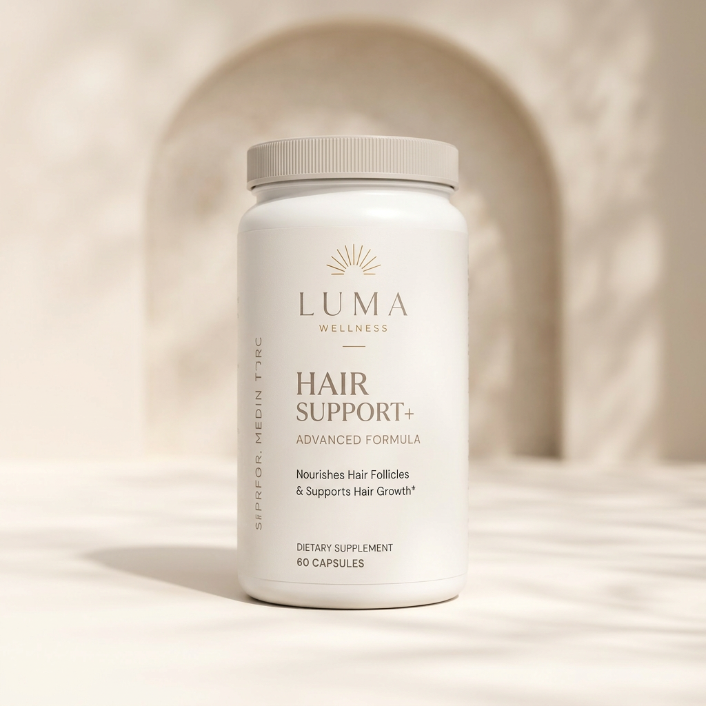 Luma Wellness Hair Support+ bottle